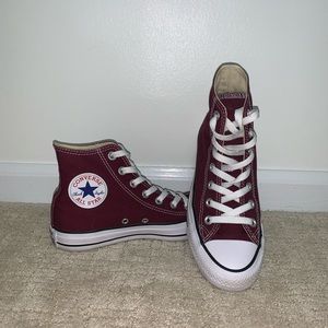Women’s Maroon High Top Converse